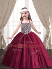 Pretty Sleeveless Lace Up Floor Length Beading Quinceanera Dress