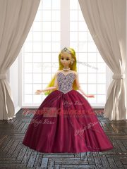 Pretty Sleeveless Lace Up Floor Length Beading Quinceanera Dress