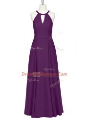 Hot Sale Eggplant Purple Prom Dress Prom and Party with Ruching Straps Sleeveless Zipper
