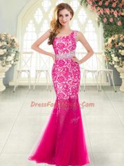 Great Sleeveless Zipper Floor Length Beading and Lace Casual Dresses