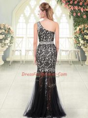 Great Sleeveless Zipper Floor Length Beading and Lace Casual Dresses