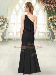 Gorgeous Satin Sleeveless Ankle Length Homecoming Dress and Ruching