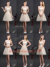 Comfortable Scoop Sleeveless Beading and Lace and Appliques and Belt Lace Up Vestidos de Damas