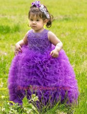 Attractive Lavender Flower Girl Dresses for Less Party and Wedding Party and For with Lace and Ruffles Scoop Sleeveless Lace Up