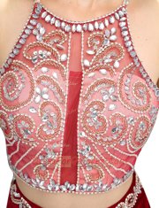 Sumptuous Scoop Beading and Appliques Burgundy Criss Cross Sleeveless With Train Sweep Train