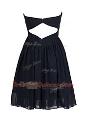 Navy Blue Sweetheart Zipper Beading Prom Dresses Sleeveless
