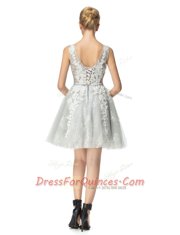 Sweet Scoop Sleeveless Lace Lace Up Evening Dress
