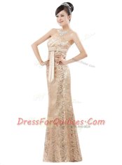 Ideal Sleeveless Appliques Zipper Prom Evening Gown
