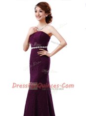 Fashion Sweetheart Sleeveless Zipper Red Lace