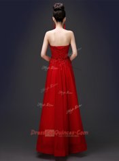 Sleeveless Lace Up Floor Length Beading and Appliques Prom Dresses