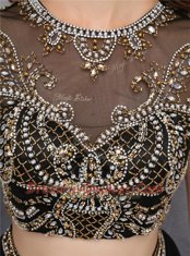 Scoop Sleeveless Beading Zipper Homecoming Dress