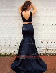 Pretty Sleeveless Brush Train Zipper Ruching Prom Party Dress