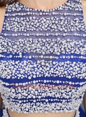Scoop Sleeveless Organza Dress for Prom Beading Backless