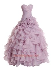 Sleeveless Zipper Floor Length Ruffles Prom Party Dress