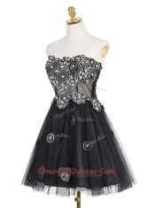 Most Popular Black Prom Dresses Prom and For with Appliques Sweetheart Sleeveless Zipper