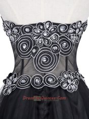 Most Popular Black Prom Dresses Prom and For with Appliques Sweetheart Sleeveless Zipper