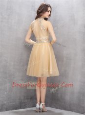 Fashion Sleeveless Beading Zipper Prom Evening Gown