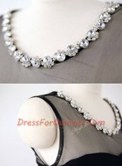 Mini Length Black Prom Evening Gown Scoop Sleeveless Zipper