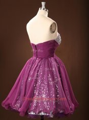 Attractive Sleeveless Zipper Mini Length Sequins Prom Dresses