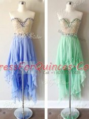 Sleeveless Beading Zipper