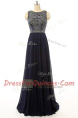 Black High-neck Side Zipper Beading Homecoming Dress Sleeveless