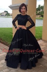 Beauteous Scoop Long Sleeves Sequins Zipper Prom Party Dress