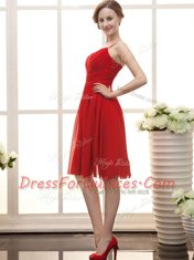 Sleeveless Ruching Zipper Prom Party Dress