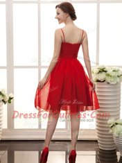 Sleeveless Ruching Zipper Prom Party Dress