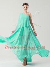 Dazzling One Shoulder Sleeveless Ruching Side Zipper Homecoming Dress