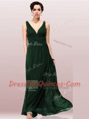 Burgundy Zipper Prom Dresses Ruching Sleeveless Floor Length