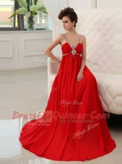 Admirable Sleeveless Beading and Ruching Zipper Prom Gown