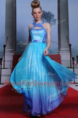 Elegant Scoop Sleeveless Zipper Floor Length Beading and Belt