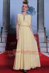 Scoop Sleeveless Beading Side Zipper Prom Party Dress