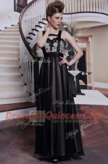 Fancy Sleeveless Embroidery Criss Cross Prom Dresses