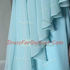 Deluxe One Shoulder Cap Sleeves Ruffles Side Zipper Prom Dress