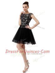Sleeveless Beading Zipper Prom Dress
