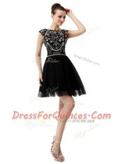 Sleeveless Beading Zipper Prom Dress