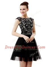 Sleeveless Beading Zipper Prom Dress