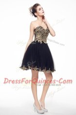 Traditional Chiffon Sleeveless Knee Length Evening Dress and Beading and Lace