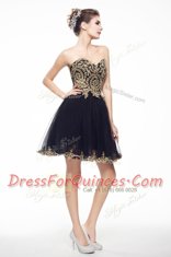 Traditional Chiffon Sleeveless Knee Length Evening Dress and Beading and Lace