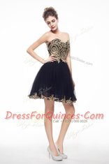 Traditional Chiffon Sleeveless Knee Length Evening Dress and Beading and Lace