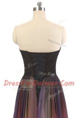 Sleeveless Chiffon Floor Length Lace Up Prom Party Dress in Multi-color with Belt