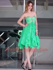 Floor Length Green Prom Dresses Sweetheart Sleeveless Zipper