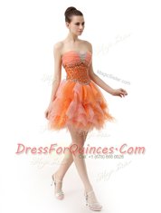 Knee Length Multi-color Prom Dress Sweetheart Sleeveless Zipper