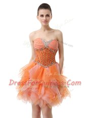 Knee Length Multi-color Prom Dress Sweetheart Sleeveless Zipper