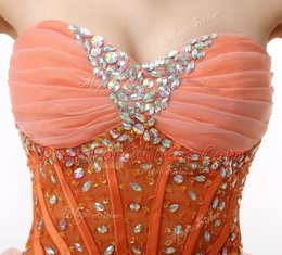 Knee Length Multi-color Prom Dress Sweetheart Sleeveless Zipper
