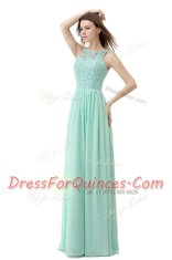 Sexy Scoop Sleeveless Chiffon and Tulle Prom Party Dress Ruffles Zipper