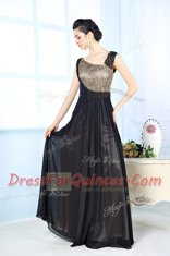 Chiffon Sleeveless Floor Length and Beading