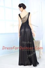 Chiffon Sleeveless Floor Length and Beading