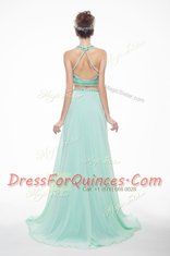 Scoop Apple Green Sleeveless Brush Train Beading With Train